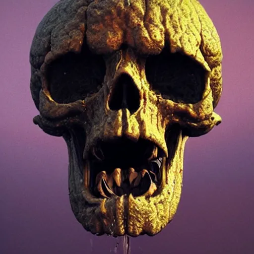 Image similar to portrait_of_a_melting_skull._intricate_abstract._intricate_artwork._by_Tooth_Wu_wlop_beeple_dan_mumford._octane_render_trending_on_artstat