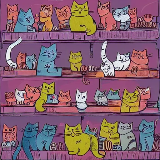 Image similar to cat city