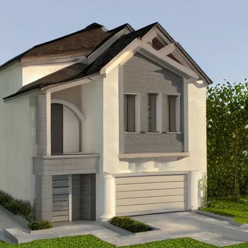 Image similar to 3 d render of a house