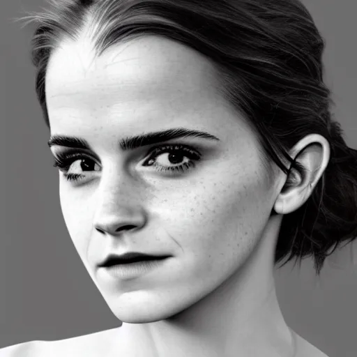 Prompt: closeup of emma watson's face, high quality, 8 k, photorealistic, beautiful, film