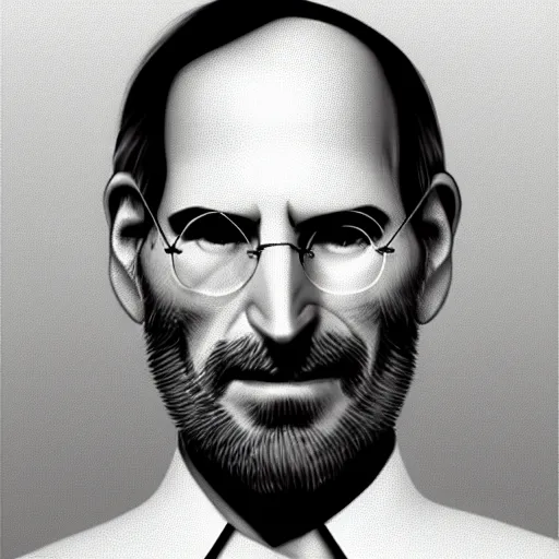 Prompt: concept art of Steve Jobs, middle finger