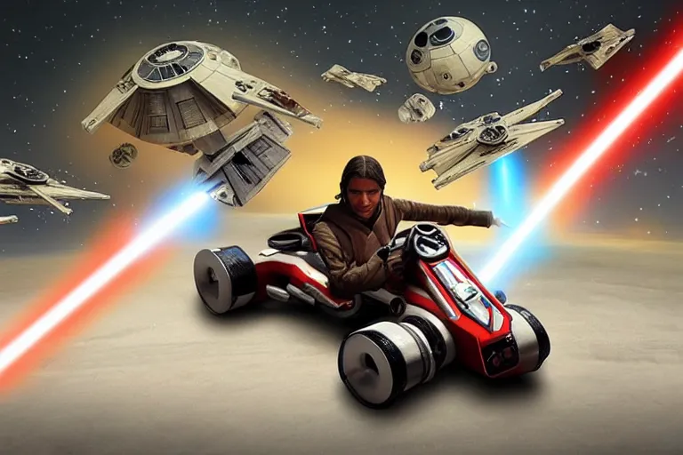 Prompt: star wars kart