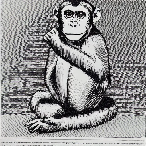 Prompt: a monkey ,polygon-W 768
