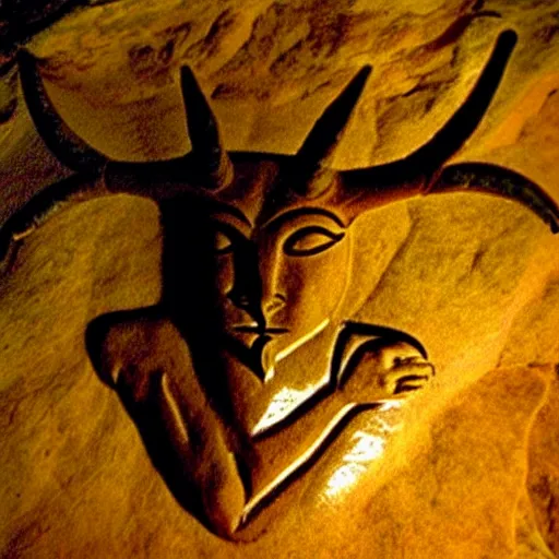 Image similar to horned god, chauvet cave