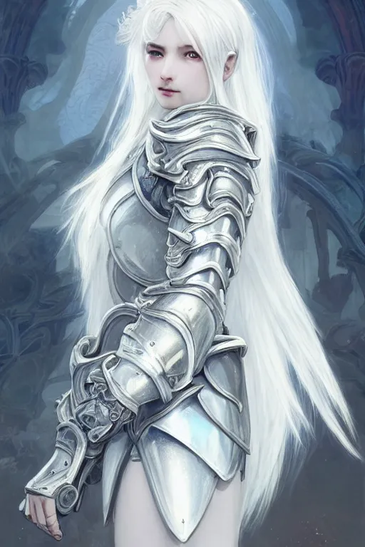 Prompt: portrait white hair knights of zodiac girl, matt white ice color armor, in ruined agora of athens, ssci - fi and fantasy, intricate and very very beautiful and elegant, highly detailed, digital painting, artstation, concept art, frostbite engine, smooth and sharp focus, illustration, art by tian zi and wlop and alphonse mucha and ilya kuvshinov