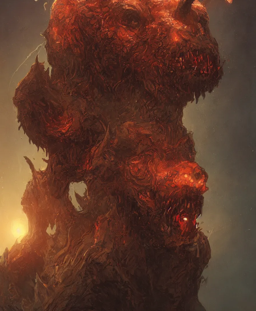 Prompt: portrait close up devil in judgement day, illustrated by Simon Stålenhag and Gaston Bussiere, intricate, ultra detailed, photorealistic, trending on artstation