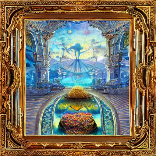 Prompt: dreamscape 1 9 2 0 ’ s colored pencil, highly detailed, highly accurate, deep aesthetic, 8 k, highly ornate intricate details, cinematic lighting, rich colors, ray tracing, hyperrealistic, photorealistic, cinematic landscape, trending on artstation,