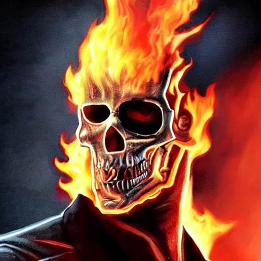 Image similar to keanu reaves as ghost rider 3 4 k quality super realistic