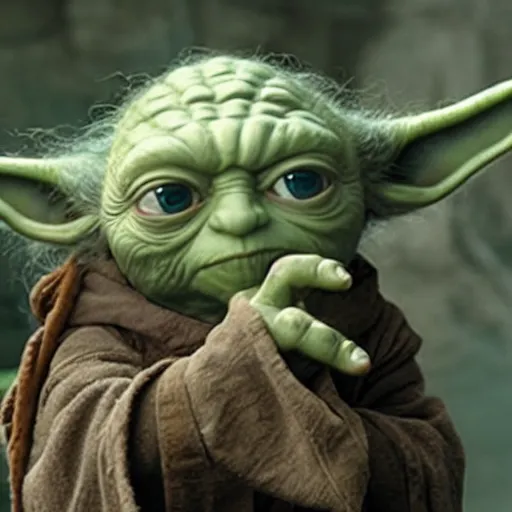 Prompt: film still of yoda in pirates of the caribbean movie 4 k