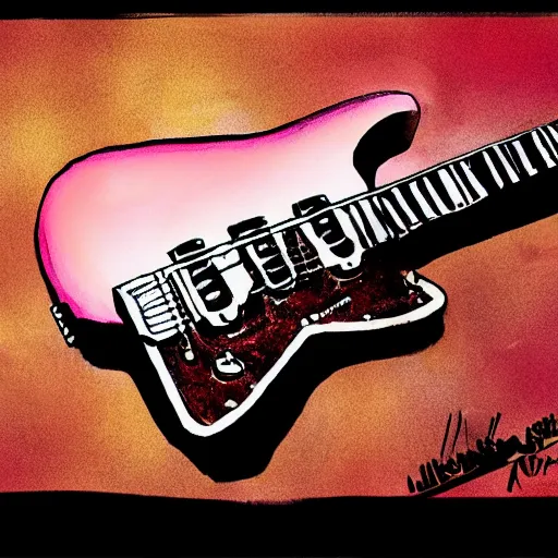 Image similar to an electric guitar, concept art