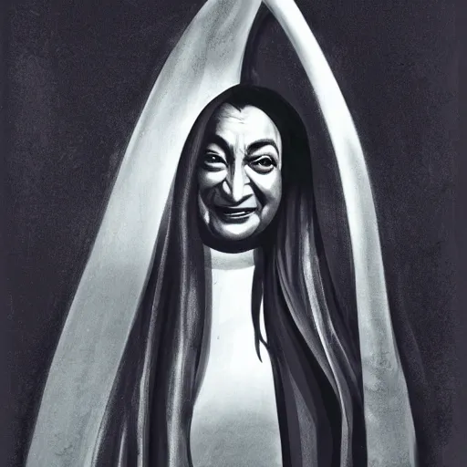 Image similar to portrait of zaha hadid as a beautiful witch