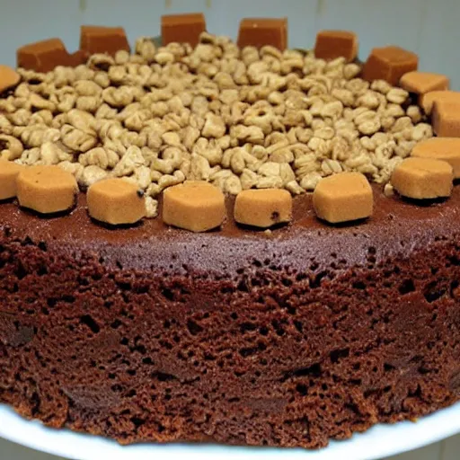 Prompt: marijuana peanut cereal fudge cake