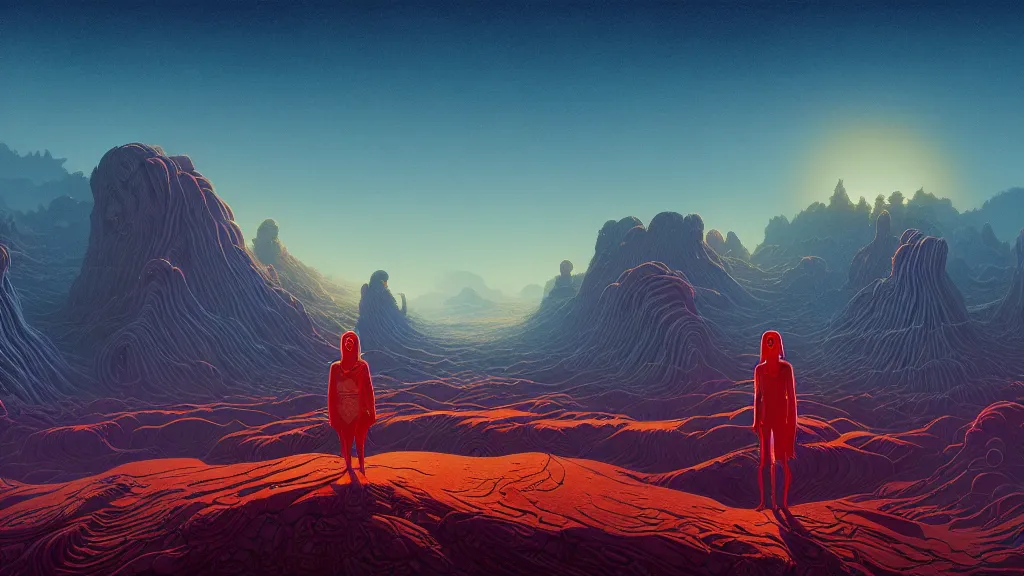 Prompt: lost in the other side of nowhere, sharp digital painting. dreaming latent space. concept art. artstation. casey weldon. digital render. dan mumford. clean retro. bruce pennington.