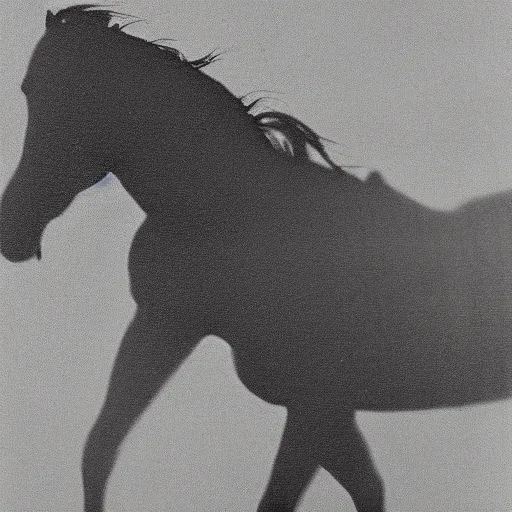 Prompt: sequential photograms of a horse in movement