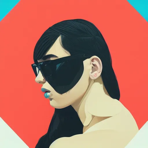 Image similar to Dua Lipa profile picture by Sachin Teng, asymmetrical, Organic Painting , Matte Painting, geometric shapes, hard edges, graffiti, street art:2 by Sachin Teng:4