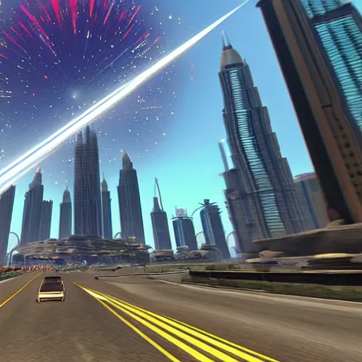 Image similar to gta : dubai, hyperspace