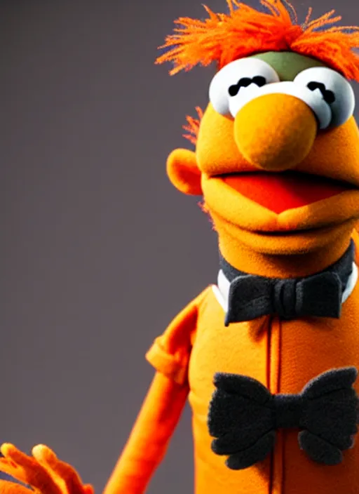 Image similar to studio portrait still of muppet!!!!! gordon freeman!!!!!! as a muppet muppet as a muppet, 8 k, studio lighting, key light,