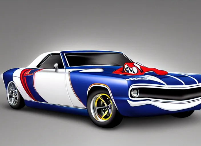 Image similar to cartoon muscle car