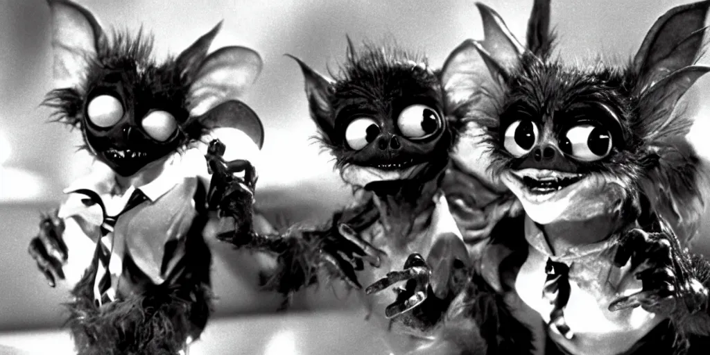 Image similar to frame from gremlins but they are so high