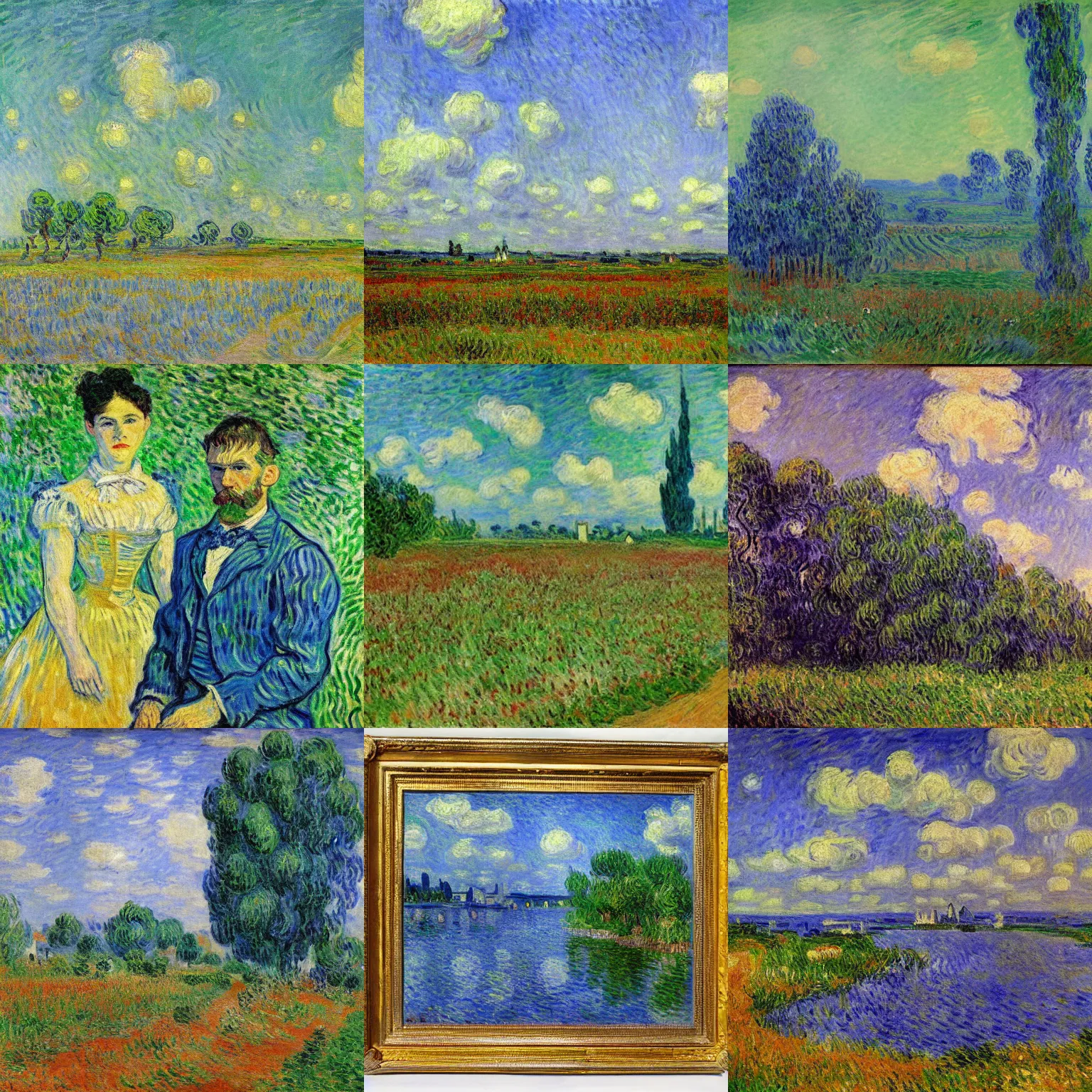 Prompt: a painting by Monet and VanGogh