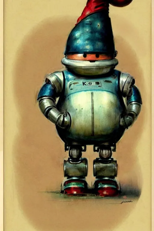 Image similar to ( ( ( ( ( 1 9 5 0 s robot knome very fat. muted colors. ) ) ) ) ) by jean - baptiste monge!!!!!!!!!!!!!!!!!!!!!!!!!!!!!!