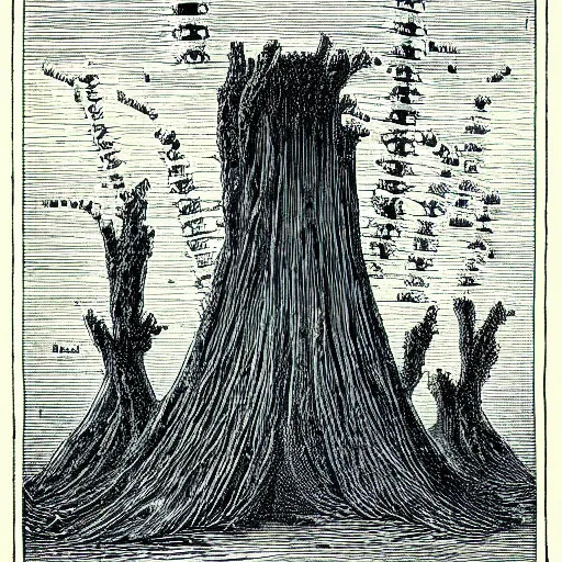 Prompt: beautiful woodcut illustration, scientifically accurate color plate from the book “ various bacteriophages ” published in 1 8 6 2 by gustave dore