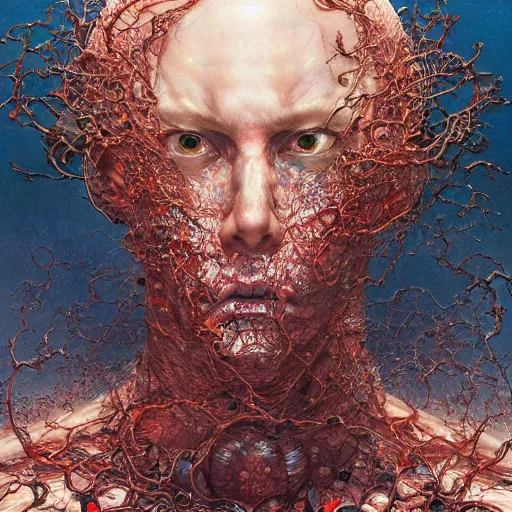 Prompt: detailed image of struggling Saitama by Ayami Kojima, Amano, James Jean, Karol Bak, Greg Hildebrandt and Mark Brooks, rich deep colors. Beksinski painting, part by Adrian Ghenie and Gerhard Richter. art by Takato Yamamoto. masterpiece. intricate artwork by Tooth Wu and wlop and greg manchess, greg rutkowski, very coherent symmetrical artwork, cinematic, hyper realism, high detail, octane render, unreal engine, 8k, Vibrant colors, Smooth gradients, High contrast. by Katsuhiro Otomo, , inspired by Anime, intricate detail, extremely detailed. painting by Arthur Rackham, Eugene de Blaas