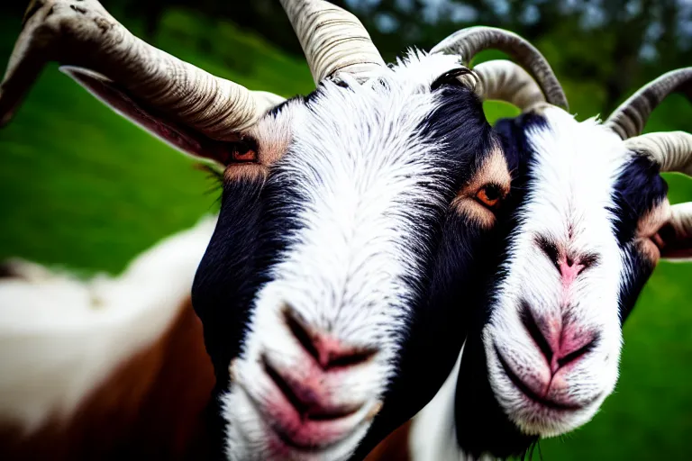 Prompt: goat taking a selfie, 4k