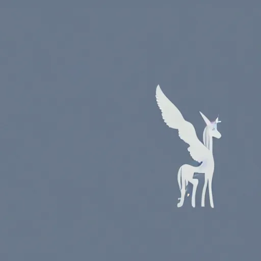 Image similar to White unicorn with wings on the moon