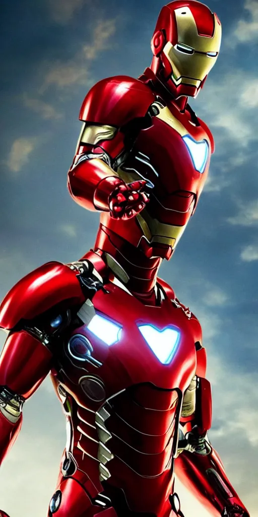 Image similar to keanu reeves as ironman, phone wallpaper, epic scene