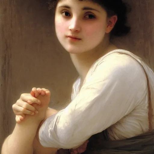 Prompt: warehouse worker by William Adolphe Bouguereau W 1024