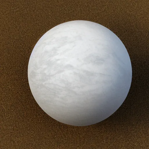 Prompt: alabaster sphere, matte finish floating in gray space, highly rendered, lit from above