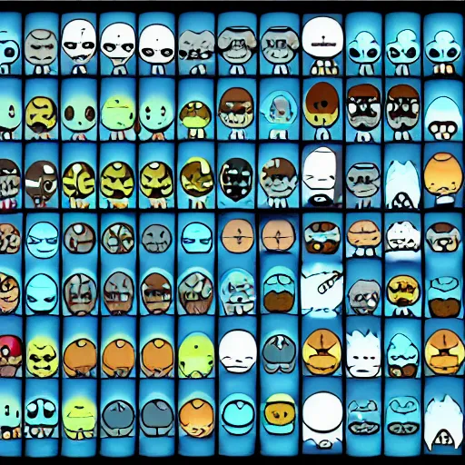 Image similar to binding of isaac monster sprite sheet