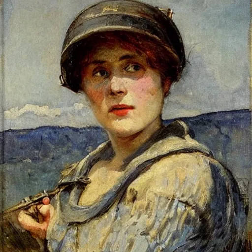 Image similar to female miner by alfred stevens