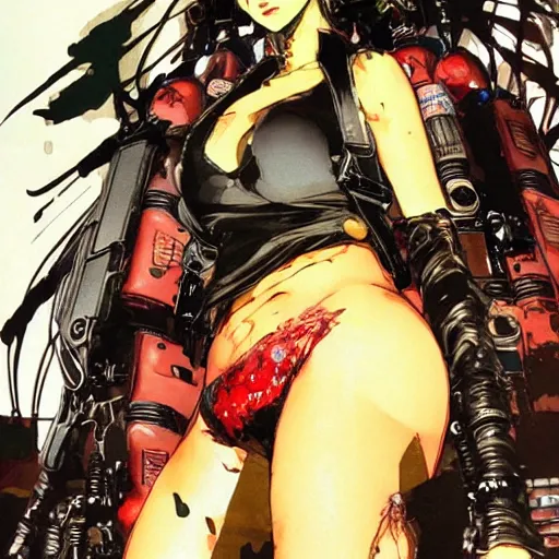 Image similar to 🌶 🥔 👹 girl, yoji shinkawa