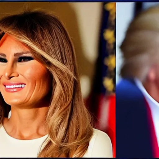 Image similar to melania trump as a clown