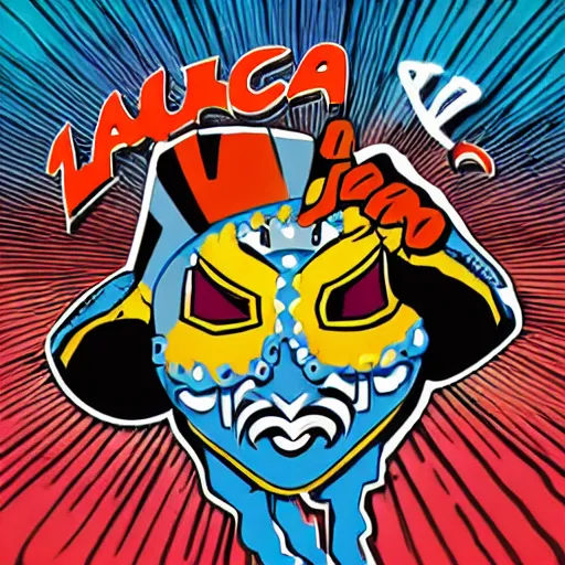 Prompt: lucha libre dj