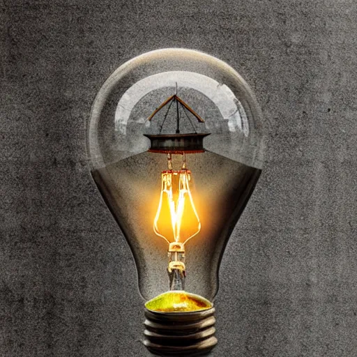 Image similar to life in a light bulb