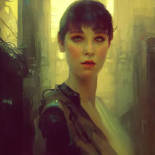 Image similar to netta, hyperrealistic portrait, bladerunner street, art of elysium by jeremy mann and alphonse mucha, fantasy art, photo realistic, dynamic lighting, artstation, poster, volumetric lighting, very detailed face, 4 k, award winning