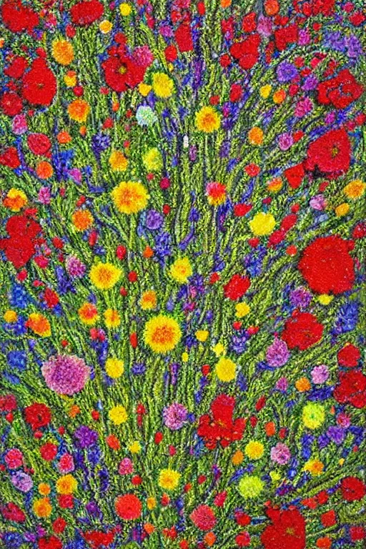 Prompt: spring flowers, happy and beautiful, by ivan marchuk