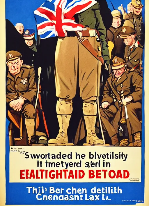 Prompt: winston churchill captain england 🦸 standing on a pile of defeated, beaten and broken german soldiers. captain england wins wwii. brittish wwii propaganda poster by james gurney and pixar. overwatch.