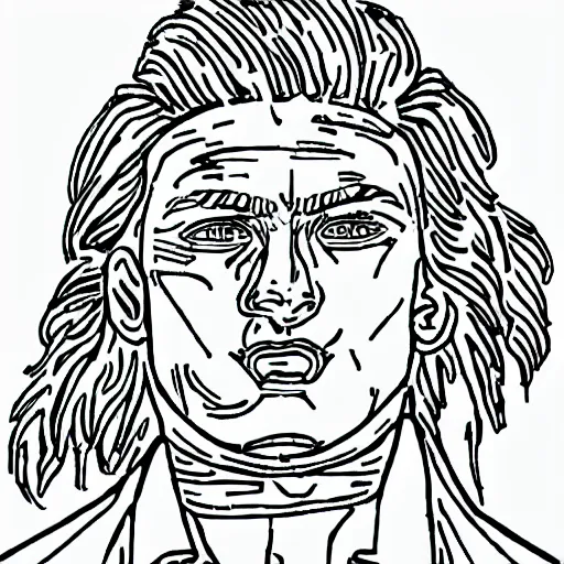 Prompt: apollo screaming face close up coloring pages