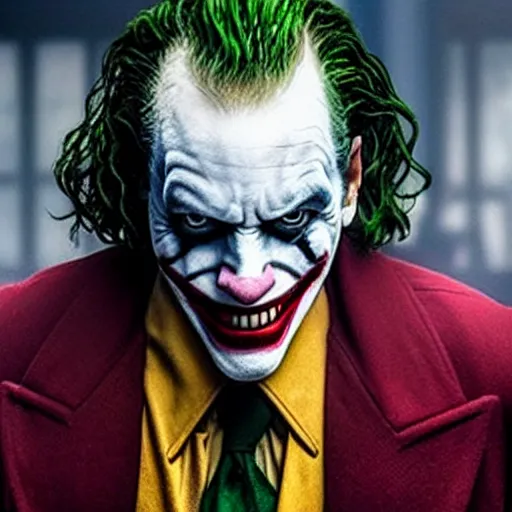Image similar to film still of Denzel Washington as joker in the new Joker movie