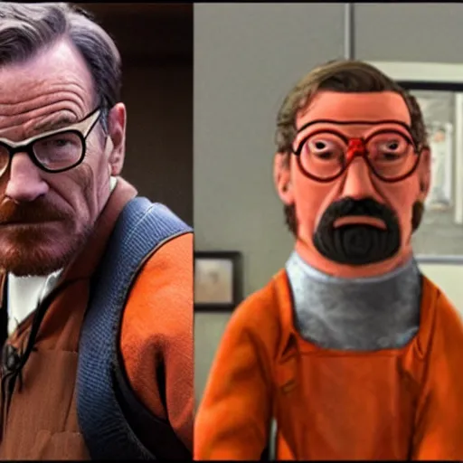 Prompt: Bryan Cranston as Gordon Freeman, holding a crowbar, in Freeman's suit, still from a movie