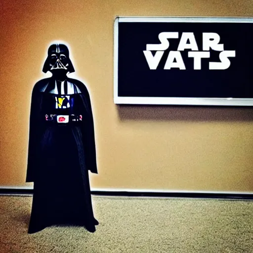 Prompt: “realistic photo of Darth Vader as school principal”