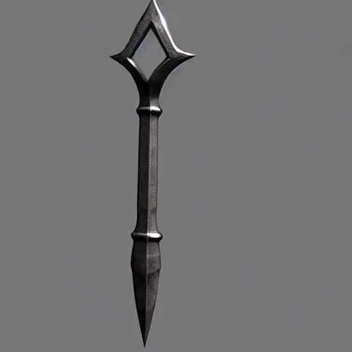 Image similar to Polearm, glavie, 3D render, fantasy weapon