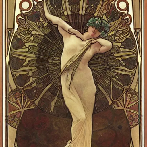 Image similar to Dream by Alphonse Mucha