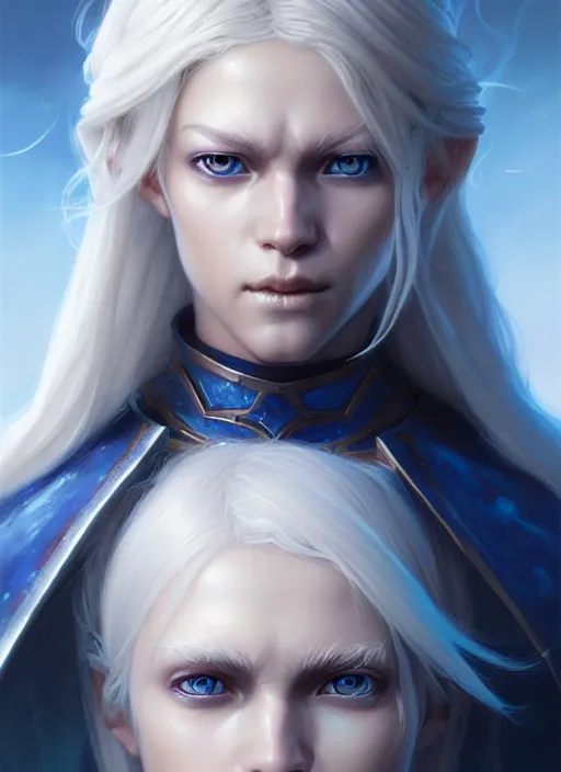 Image similar to a fantasy style portrait painting of shy white female paladin scarred left eye with blonde hair and blue eyes, holy oil painting unreal 5 daz. rpg portrait extremely detailed artgerm greg rutkowski _ greg