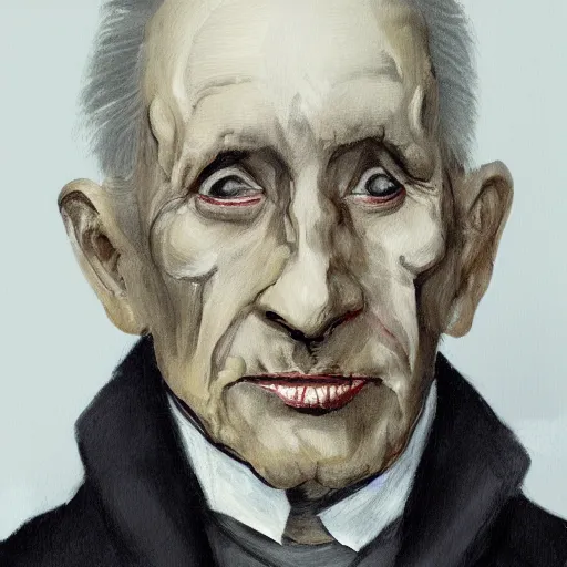 Image similar to portrait of an old man in the style of michael hussar