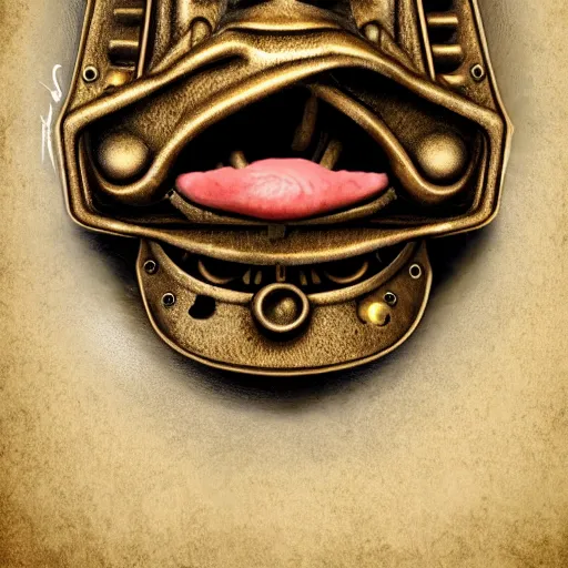 Prompt: a steampunk tongue